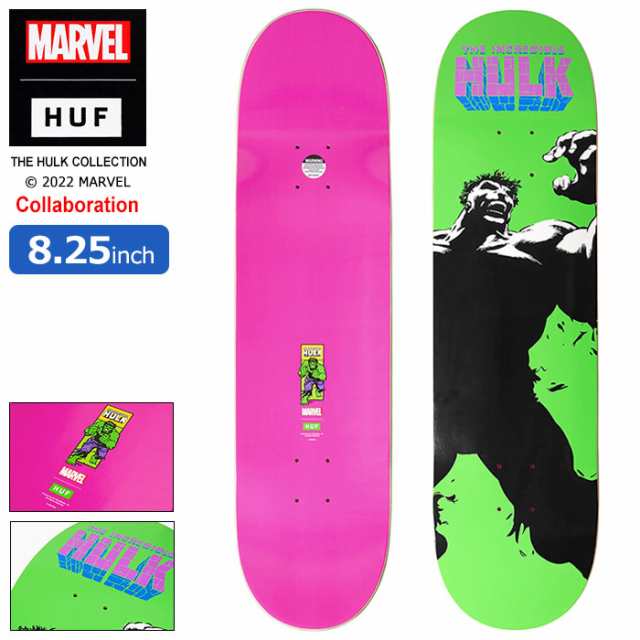 ハフ HUF スケボー スケートボード デッキ 8.25インチ MARVEL HULK Radiate Skate Deck コラボ ( HUF×MARVEL HULK Radiate Skate Deck 8