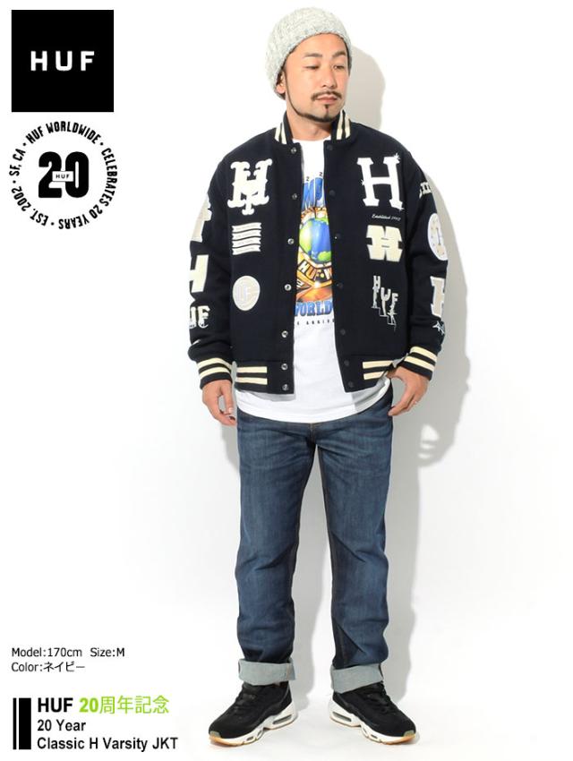 ハフ HUF ジャケット メンズ 20 イヤー クラシック H バーシティー