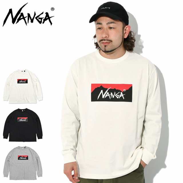 ナンガ NANGA ロンT Tシャツ 長袖 メンズ エコ ハイブリッド ボックス ロゴ ( NANGA ECO Hybrid Box Logo L/S Tee ティーシャツ T-SHIRTS カットソー ロング ロンティー 長袖Tシャツ トップス メンズ 男性用 NW2311-1G299 NW2311-1G206 ) ice field icefieldの通販は