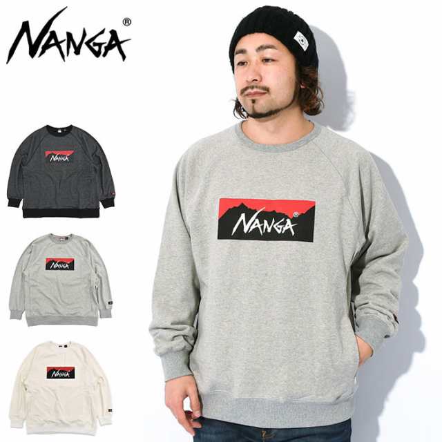 ナンガ NANGA トレーナー メンズ エコ ハイブリッド ボックス ロゴ クルー スウェット ( NANGA ECO Hybrid Box Logo Crew Sweat ビッグシ