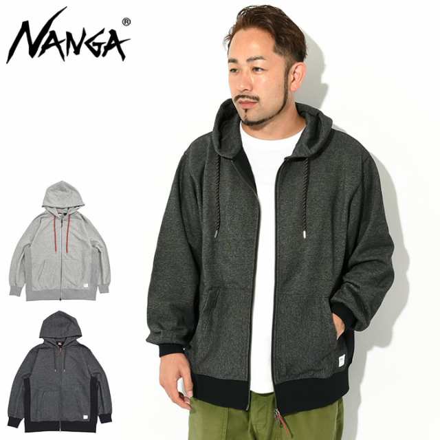 ナンガ NANGA パーカー ジップアップ メンズ エコ ハイブリッド フル ジップ フーディ ( NANGA ECO Hybrid Full Zip Hoodie ビッグシルエ