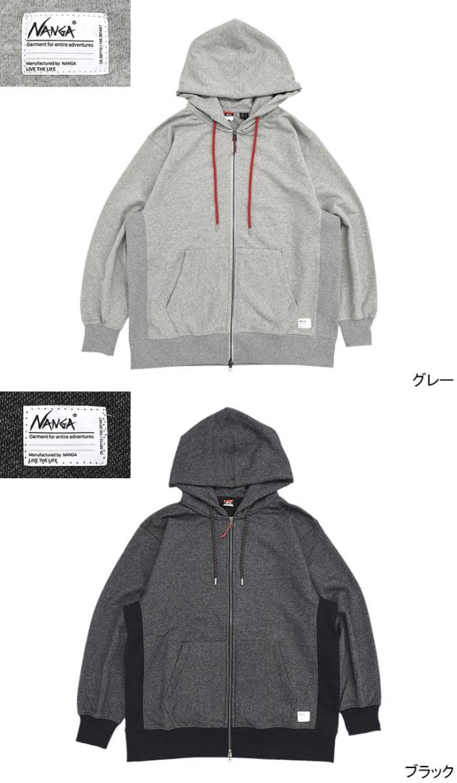 ナンガ NANGA パーカー ジップアップ メンズ エコ ハイブリッド フル ジップ フーディ ( NANGA ECO Hybrid Full Zip Hoodie ビッグシルエット オーバーサイズ フード ジップパーカー フルジップ スウェット Zip up Hoody Parker トップス メンズ 男性用 NW2311-1F205 )_5