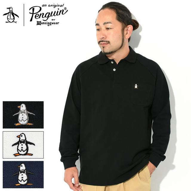 ペンギン バイ マンシングウェア Penguin by Munsingwear ポロシャツ 長袖 60s ラグラン スリーブ ( Penguin by Munsingwear 60s Raglan Sleeve L/S Polo ポロ・シャツ トップス メンズ 男性用 MLMWJB01 )