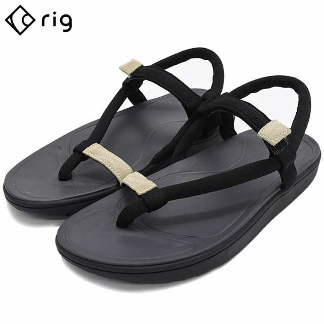 リグ rig サンダル メンズ 男性用 ノヘイ Black ( rig NOHY トングサンダル リカバリーサンダル リラックスサンダル アウトドア SANDAL M