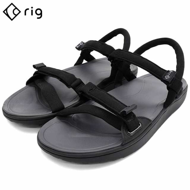 リグ rig サンダル メンズ 男性用 テチーバ Black ( rig TETIVA リカバリーサンダル リラックスサンダル アウトドア SANDAL MENS・靴 シ