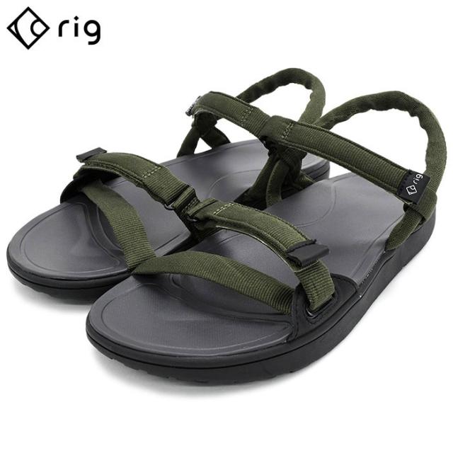 リグ rig サンダル メンズ 男性用 テチーバ Khaki ( rig TETIVA リカバリーサンダル リラックスサンダル アウトドア SANDAL MENS・靴 シューズ SHOES RG0015KH )の通販は