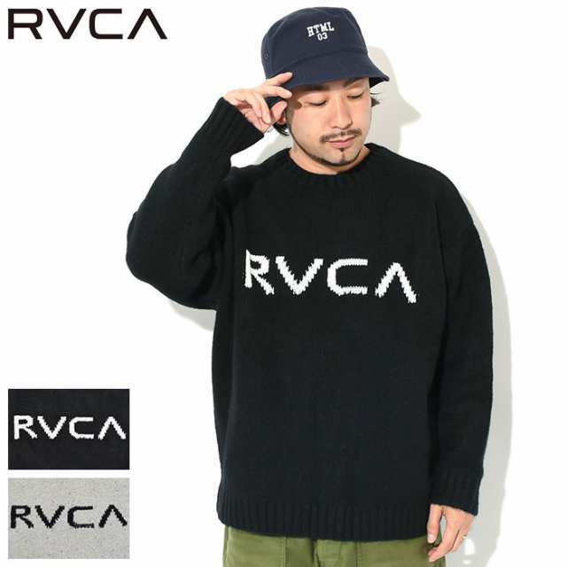 ルーカ RVCA セーター メンズ ビッグ ルーカ ニット ( RVCA Big RVCA Knit Sweater ビッグシルエット オーバーサイズ クルーネック トッ