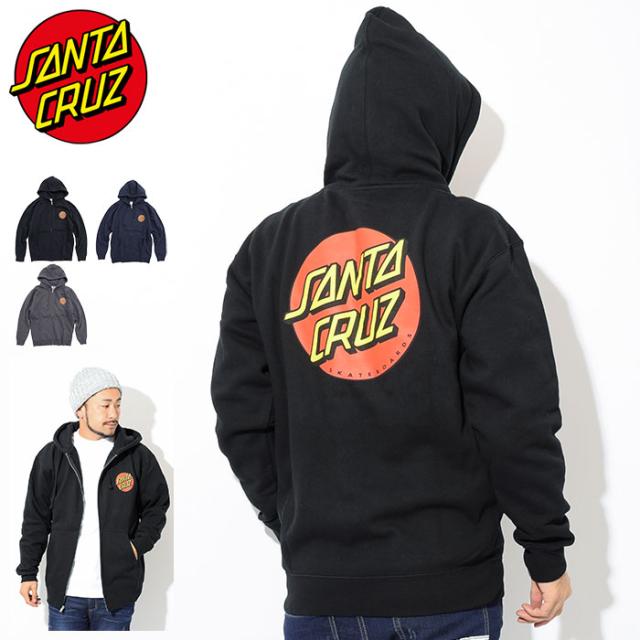 サンタクルーズ SANTA CRUZ パーカー ジップアップ メンズ クラシック ドット ( SANTA CRUZ Classic Dot Full Zip Hoodie フード フーディー フルジップ スウェット Zip up Hoody Parker トップス メンズ 男性用 44251127 ) ice field icefield
