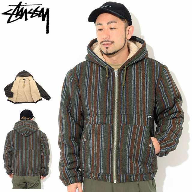 ステューシー STUSSY ジャケット メンズ & レディース Wool Stripe Work ( stussy JKT ワークジャケット JACKET JAKET アウター ジャンパー・ブルゾン メンズ・男性用 115606 USAモデル 正規 品 ストゥーシー スチューシー ) ice field icefieldの通販は