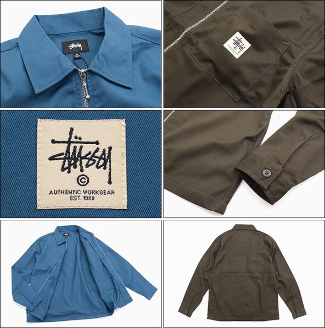 ステューシー STUSSY シャツ 長袖 メンズ Zip Up Work ( stussy shirt ジップアップ ワークシャツ カジュアルシャツ トップス メンズ・男性用 1110002 USAモデル 正規 品 ストゥーシー スチューシー ) ice field icefield_2