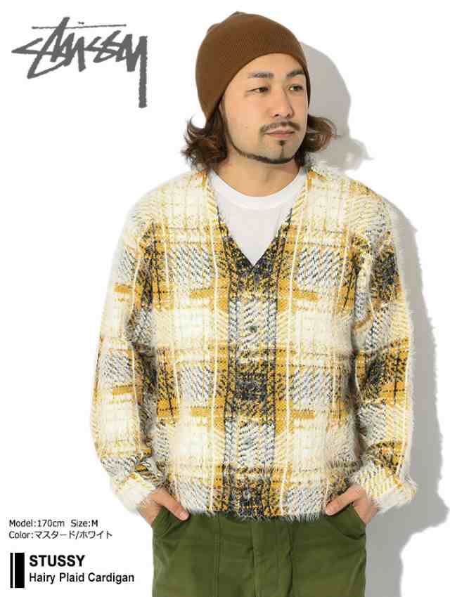 ステューシー STUSSY カーディガン Hairy Plaid ( stussy cardigan V