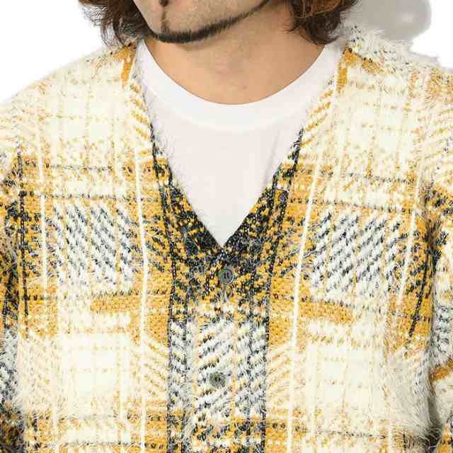 ステューシー STUSSY カーディガン Hairy Plaid ( stussy cardigan V