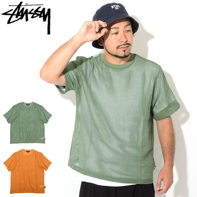ステューシー STUSSY カットソー 半袖 メンズ Cotton Mesh ( stussy crew クルー Tシャツ ティーシャツ T-SHIRTS トップス メンズ・男性用 1140291 USAモデル 正規 品 ストゥーシー スチューシー ) ice field icefieldの通販は 10,278円