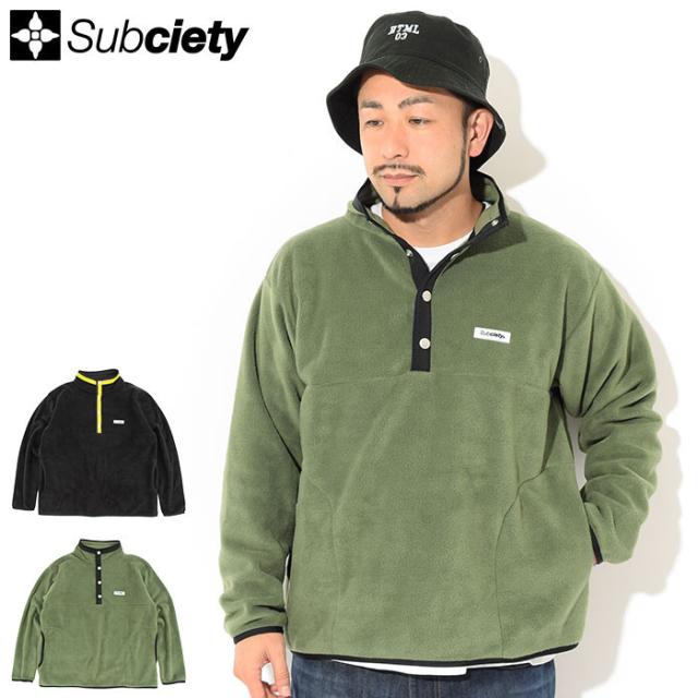 サブサエティ Subciety ジャケット メンズ プルオーバー フリース ( subciety サブサエティー Pull Over Fleece JKT フリースジャケット FLEECE JACKET JAKET アウター ジャンパー・ブルゾン 108-31701 ) ice field icefieldの通販は 12,012円