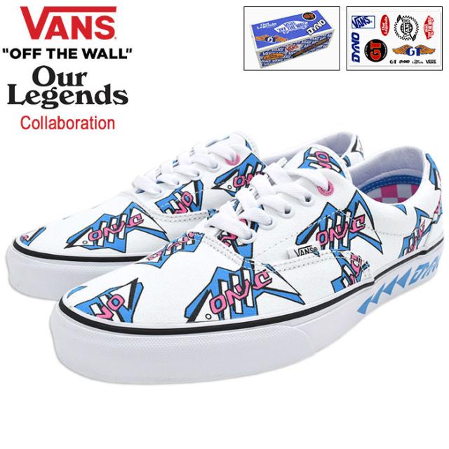 バンズ VANS スニーカー メンズ 男性用 アワー レジェンズ GT ダイノ エラ White/Blue コラボ ( VN0005UEZ5D VANS×Our Legends GT/Dyno Era ローカット SNEAKER MENS・靴 シューズ SHOES ヴァンズ )の通販は 9,900円