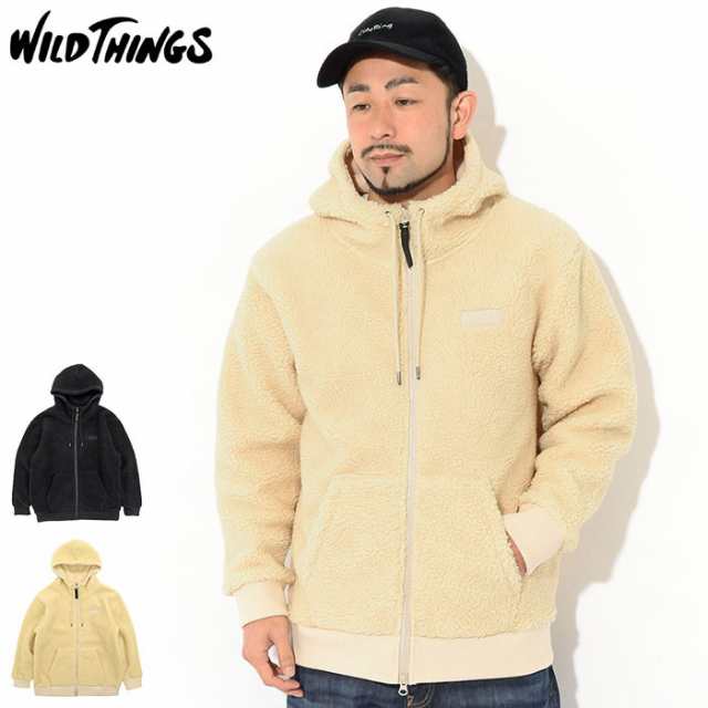 ワイルドシングス WILD THINGS ジャケット メンズ フラッフィー ボア ジップ フーディー ( WILD THINGS Fluffy Boa Zip Hoody JKT フリー