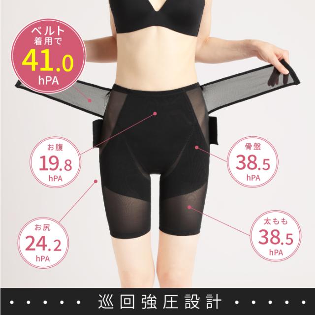 ベルシリーズ 着圧ガードル ベルスレンダーダブルホック 3着 骨盤ガードル ヒップアップ お腹痩せ 補正下着 スパッツ 産後 くびれ 美尻_4