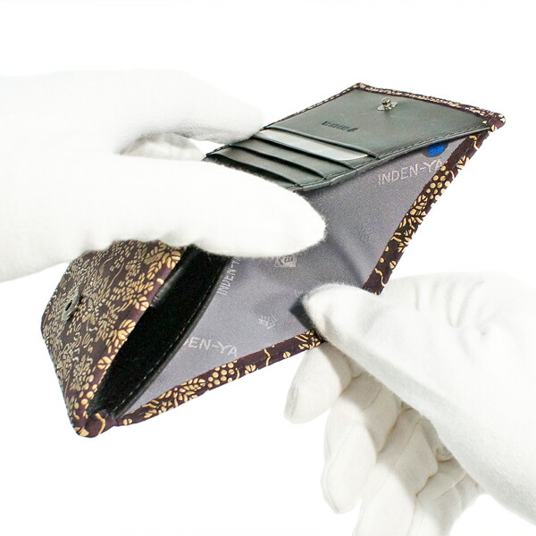 印伝 甲州印伝 印傳屋 上原勇七 財布 二つ折り財布 2204 ぶどう 紫