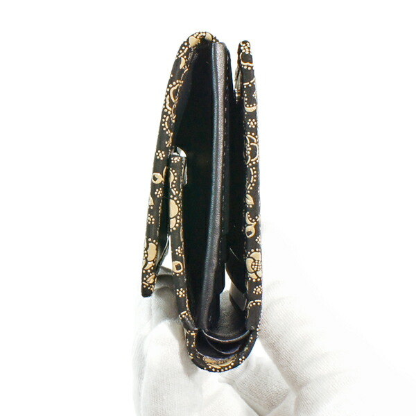 印伝 甲州印伝 印傳屋 上原勇七 財布 二つ折り財布 2215 椿 ツバキ