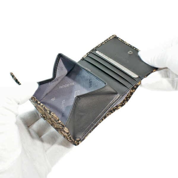 印伝 甲州印伝 印傳屋 上原勇七 財布 二つ折り財布 2204 椿 ツバキ