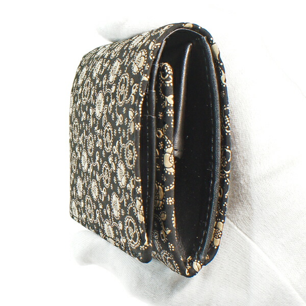 印伝 甲州印伝 印傳屋 上原勇七 財布 二つ折り財布 2204 椿 ツバキ