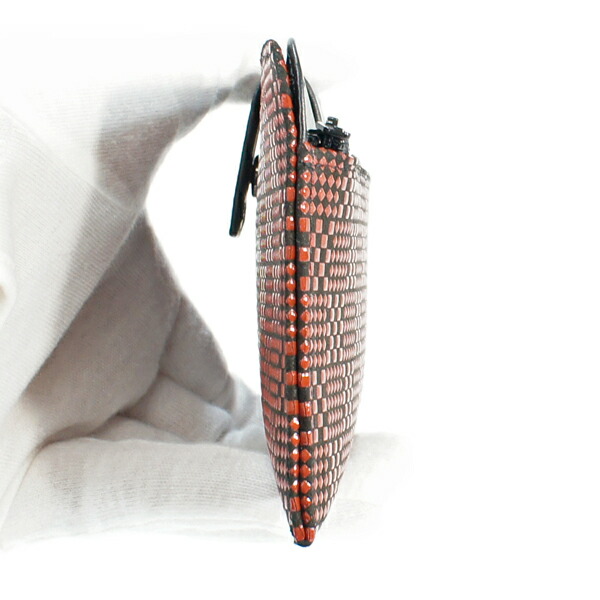 印伝 甲州印伝 印傳屋 上原勇七 財布 長財布 2107 変わり市松小 黒地