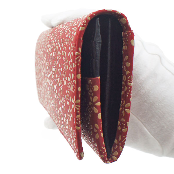 印伝 甲州印伝 印傳屋 上原勇七 財布 長財布 束入れ 2308 梅