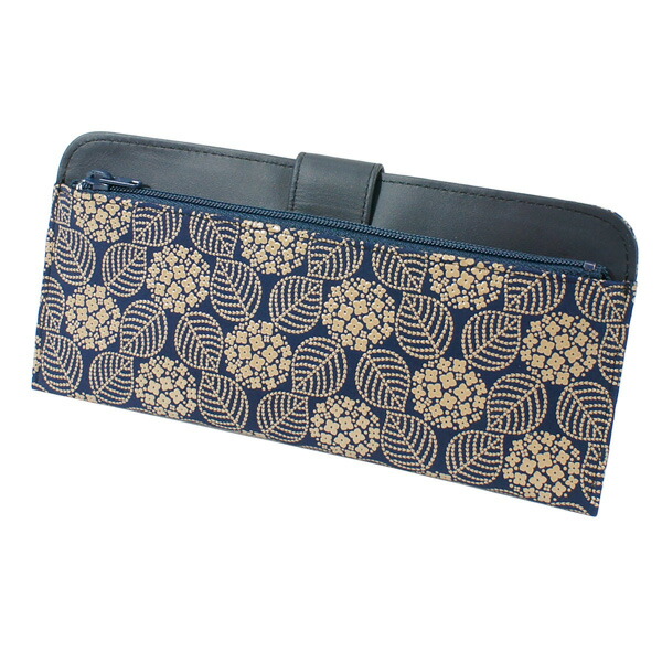 印傳屋　INDENYA 紫陽花　鹿　あじさい　長財布　ファスナー　印伝 印傳屋 INDENYA 紫陽花 鹿 あじさい 長財布 ファスナー 印伝 印傳屋