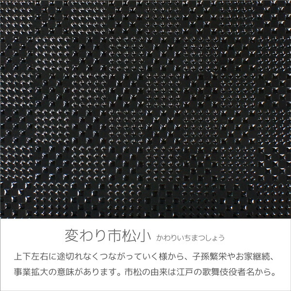 【商品レビュー＋5％】印伝 甲州印伝 印傳屋 上原勇七 財布 二つ折り財布 2009 変わり市松小 黒地×黒漆 鹿革 本革 レザー キャッシュレス 和柄 ブランド 伝統工芸 日本製 春ギフト 母の日 贈り物 YM01_5