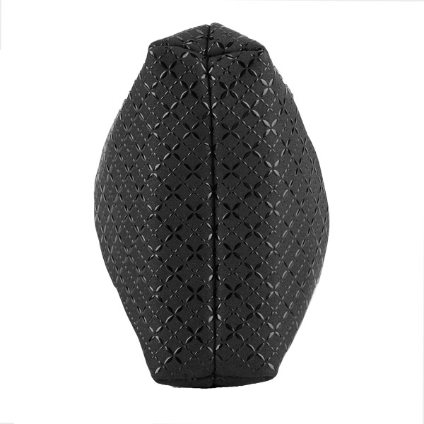 【商品レビュー＋5％】印伝 甲州印伝 印傳屋 上原勇七 3005 合切袋 巾着 HISOCA 9409 七宝繋ぎ 黒地×黒漆 鹿革 本革 レザー 和柄 ブランド 伝統工芸 日本製 春ギフト 母の日 贈り物 YM02_2