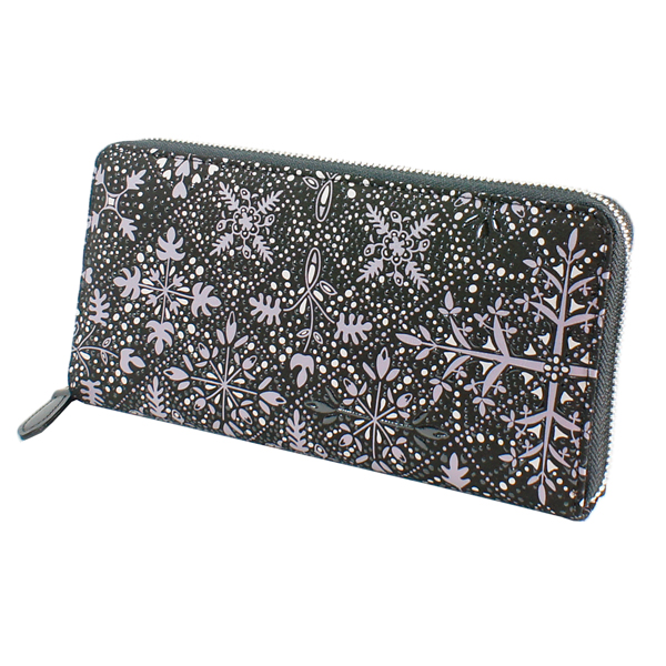 印伝 甲州印伝 印傳屋 上原勇七 財布 長財布 束入れ シアソム 9025 鹿革 本革 レザー 花柄 ブランド 冬ギフト クリスマス 贈り物 YM02