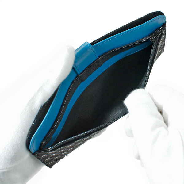 印伝 甲州印伝 印傳屋 上原勇七 財布 長財布 たかね 2809 富士山 黒地