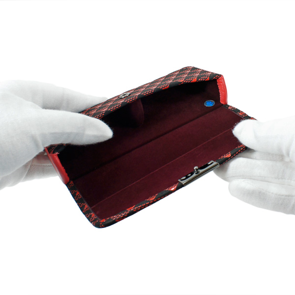 印伝 甲州印伝 印傳屋 上原勇七 メガネケース 眼鏡ケース たかね 2812