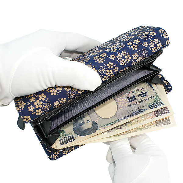 印伝 甲州印伝 印傳屋 上原勇七 財布 長財布 束入れ 2310