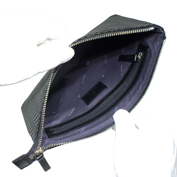 【商品レビュー＋5％】印伝 甲州印伝 印傳屋 上原勇七 ショルダーバッグ サコッシュ 斜め掛け 6614 杉綾 黒地×グレー漆 鹿革 本革 斜め掛け 和柄 ブランド 伝統工芸 日本製 春ギフト 母の日 贈り物 YM02_3