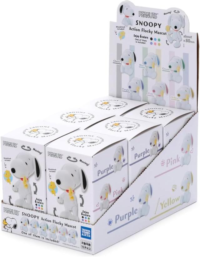 【BOX】ピーナッツ アクションフロッキーマスコット ランダムアソートボックス 1box6個入り