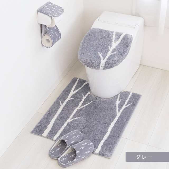 【LINEお友達登録で300円OFFｸｰﾎﾟﾝ】 トイレマット ロング セット おしゃれ 4点 フタカバー 63cm 75cm 角 マトカ ペーパーホルダーカバー スリッパ ナチュラル しっかり パイル 柄 洗濯可 丸洗いOK 滑り止め かわいい MaTkaの通販は