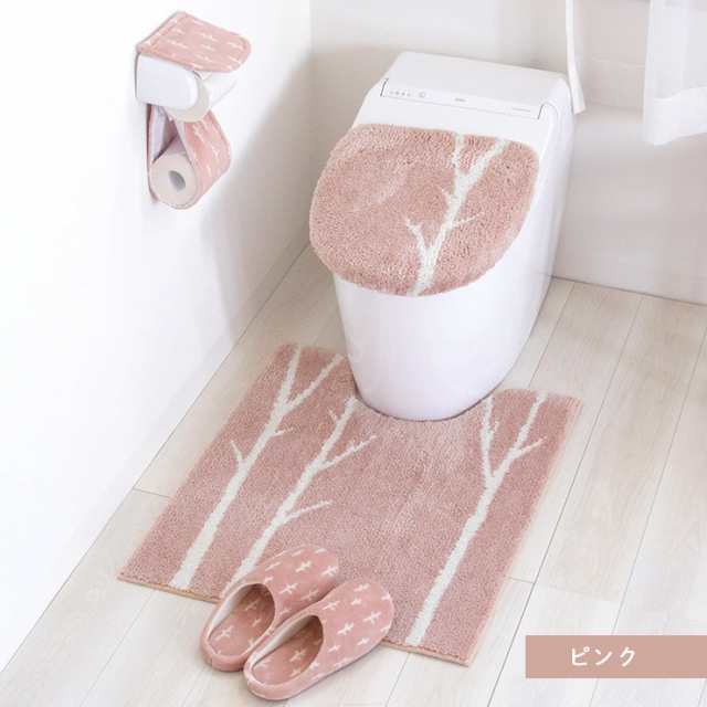 【LINEお友達登録で300円OFFｸｰﾎﾟﾝ】 トイレマット ロング セット おしゃれ 4点 フタカバー 63cm 75cm 角 マトカ ペーパーホルダーカバー スリッパ ナチュラル しっかり パイル 柄 洗濯可 丸洗いOK 滑り止め かわいい MaTkaの通販は