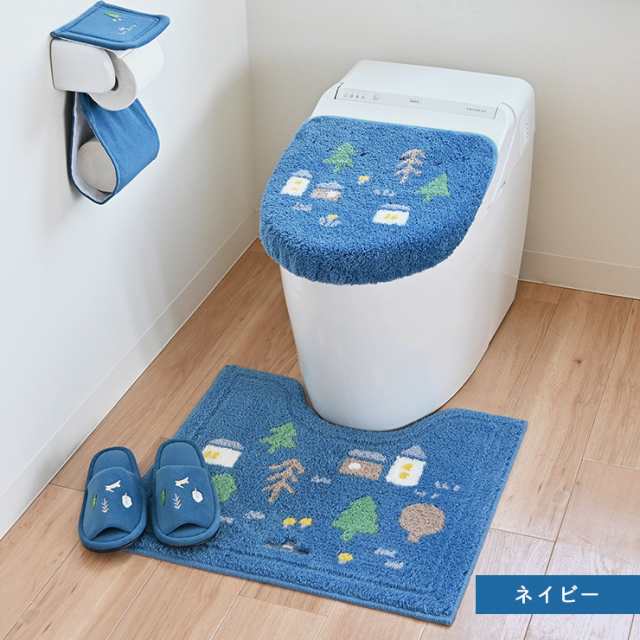 トイレ5点セット トイレマット 兼用フタカバー スリッパ PH 便座シート