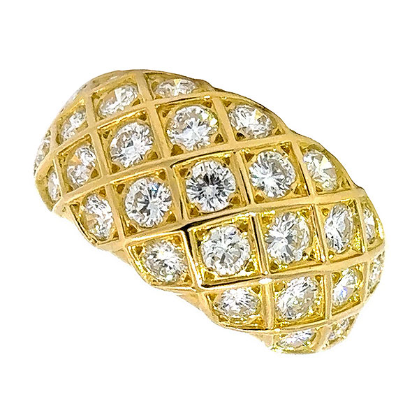 送料無料・返品可♪メーカー磨き済み♪ヴァンクリーフ&アーペル ダイヤ2.02ct リング K18YG 18号【中古】の通販は