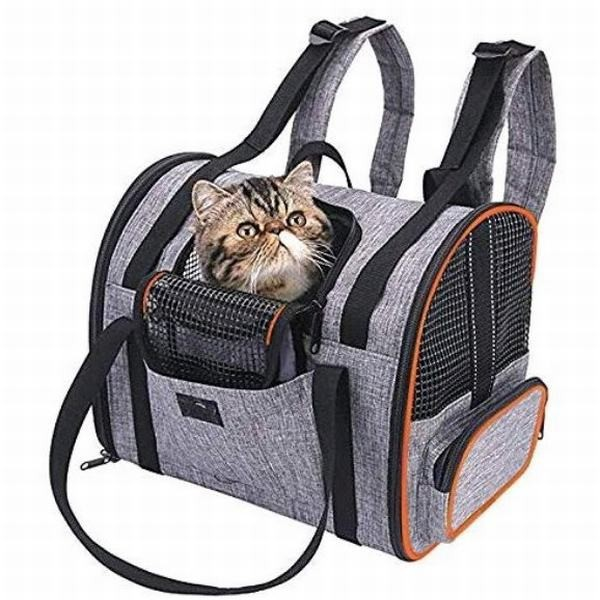 Ya 猫 犬 リュック リュック サック メッシュ窓3つ ペット用マット付き 多機能3way折りたたみ可の通販はau Pay マーケット ナナチョウメ ショップ