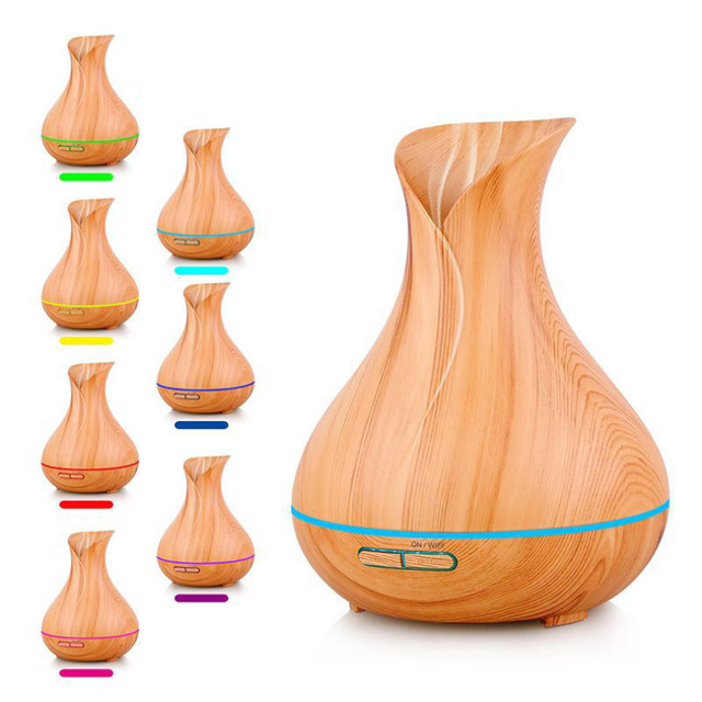 超音波式卓上加湿器 アロマディフューザー 400ml お洒落な木目調インテリア タイプ 空焚き防止機能 タイマー機能 静音 乾燥 花粉症なの通販はau Pay マーケット ナナチョウメ ショップ