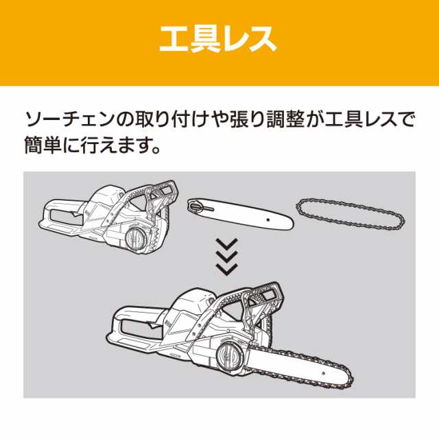 リョービ(RYOBI) 充電式チェンソー BCS-1836（本体のみ） 618751Bの