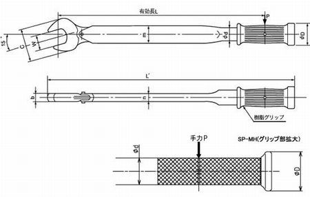 東日(TOHNICHI) スパナヘッド付単能形トルクレンチ SP120NX22の通販は