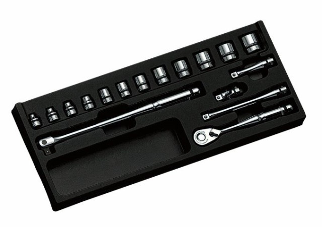 nepros(ネプロス/KTC) 9.5sq. ソケットレンチセット 17点組 NTB 商売 花・ガーデン・DIY工具
