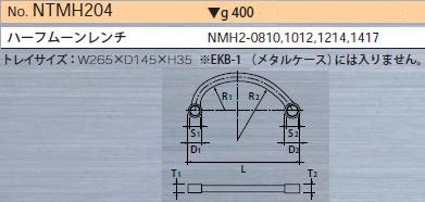 ネプロス NTMH204 ハーフムーンレンチセット 嬉しい