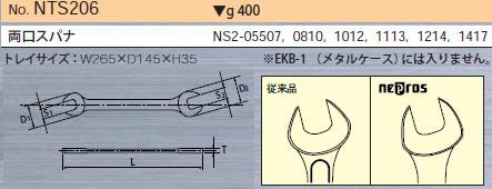nepros(ネプロス/KTC) スパナセット 6本組 NTS206の通販は