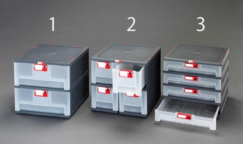 エスコ(ESCO) 450x460x420mm/1列2段 連結収納(引出し式) EA506MP-1の通販は