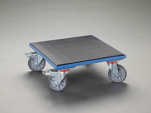 エスコ(ESCO) 500x500mm/400kg ドーリー(木製/ゴム張) EA520AD-15の通販は