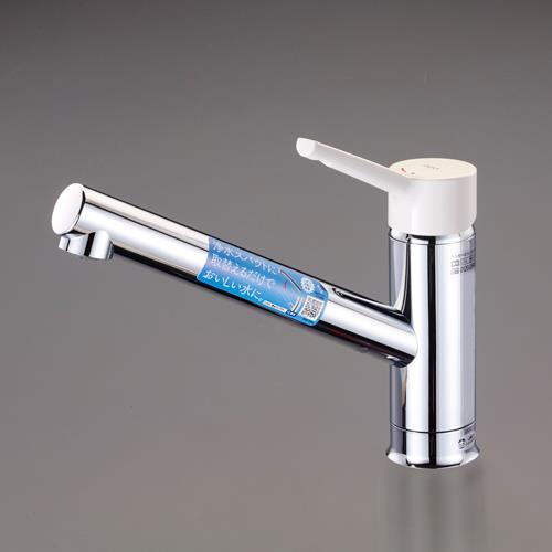 エスコ(ESCO) シングル混合水栓(抗菌樹脂ﾊﾝﾄﾞﾙ) EA468HA-1